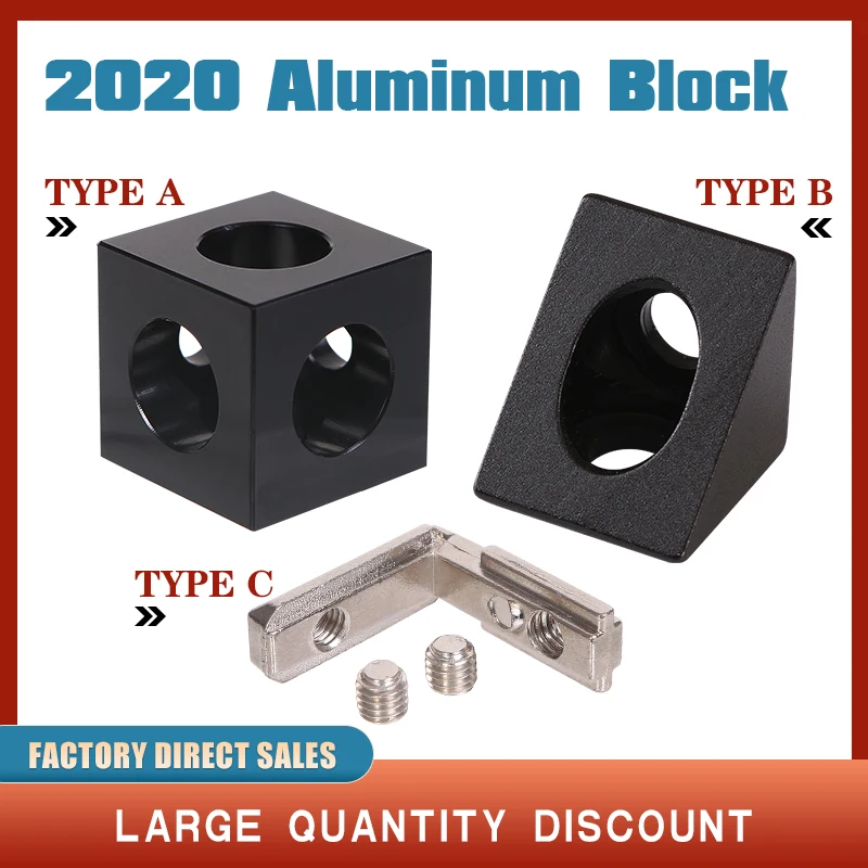2020 Aluminum Block Cube Prism Connector Wheel Regulator Corner V-Slot Three Way Connector 90 degree Angle for Voron 2.4
2020 Aluminum Block Cube Prism Connector Wheel Regulator Corner V-Slot Three Way Connector 90 degree Angle for Voron 2.4