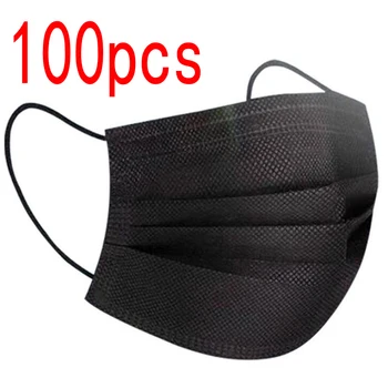 100pcs Black Disposable Mask 3-Layer Non-woven Face Mask Earloop Anti-pollution Masks Anti-dust Protective Mouth Caps
100pcs Black Disposable Mask 3-Layer Non-woven Face Mask Earloop Anti-pollution Masks Anti-dust Protective Mouth Caps