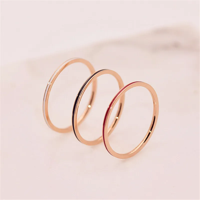 YUN RUO тонкое бриллиантовое кольцо цвета розового золота модные ювелирные изделия