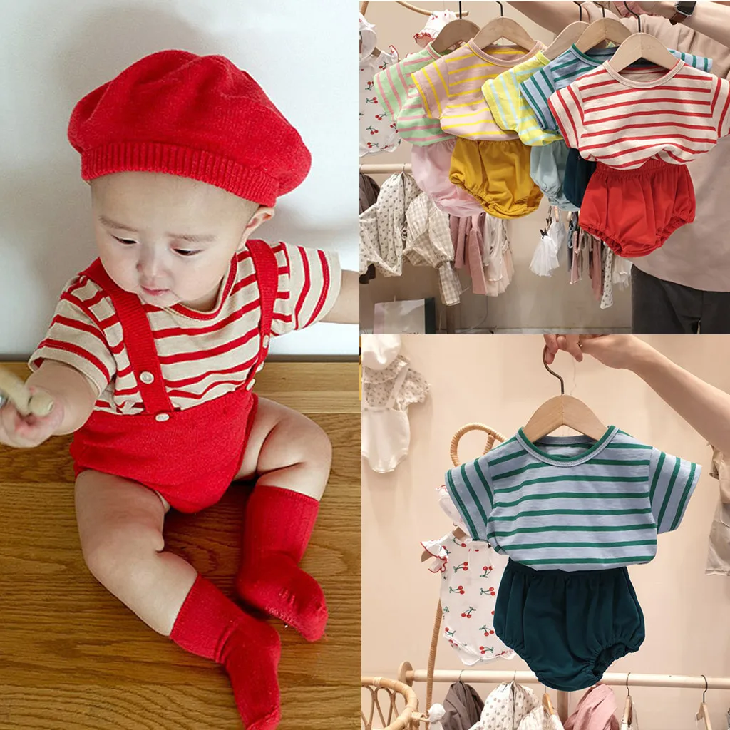 0-24M baby girl clothes set Striped T-Shirt bebes Tops Shorts Set carters ropa niña baby girl summer clothes ropa niño Z4
0-24M baby girl clothes set Striped T-Shirt bebes Tops Shorts Set carters ropa niña baby girl summer clothes ropa niño Z4