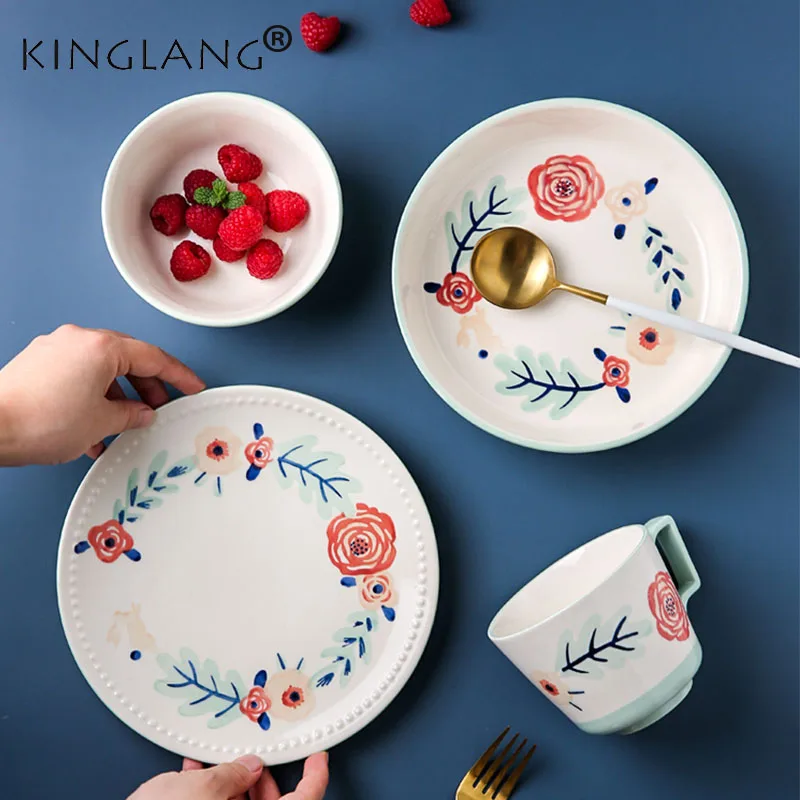 KINGLANG Ceramic 1Person Dinner Tableware Set Four Seasons Japanese Hand-painted Plate Soup Bowl Coffee Mug Table Dish
KINGLANG Ceramic 1Person Dinner Tableware Set Four Seasons Japanese Hand-painted Plate Soup Bowl Coffee Mug Table Dish