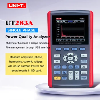 Single Phase Power Quality Analyzer UT283A ;phase/current volt harmonics measure,Resistance Capacitance Tester;AC inrush current
Single Phase Power Quality Analyzer UT283A ;phase/current volt harmonics measure,Resistance Capacitance Tester;AC inrush current