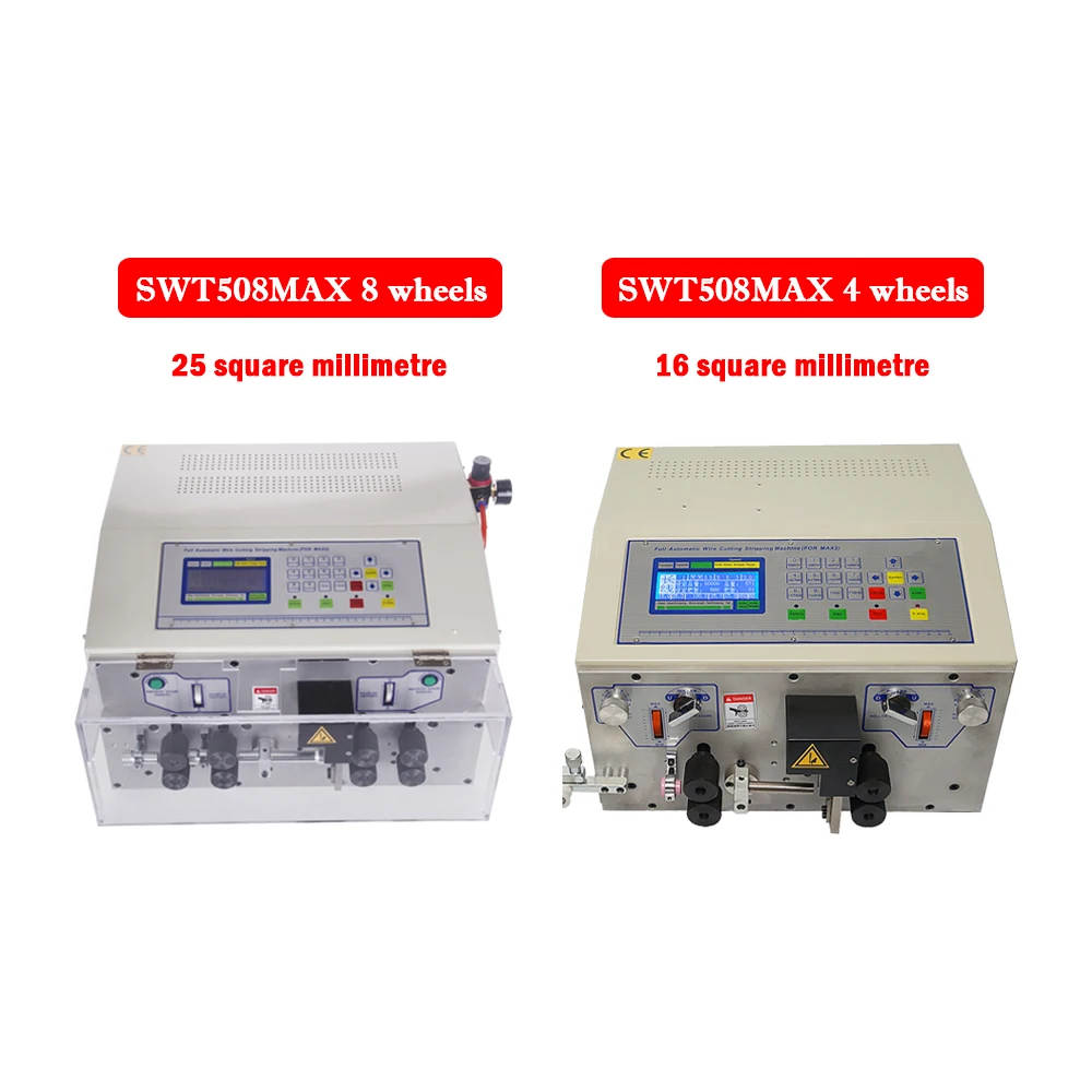 SWT508 MAX automatic wire stripping machine 8 wheels drive 25 square desktop computer cutting peeling crimping machine 220V 110V
SWT508 MAX automatic wire stripping machine 8 wheels drive 25 square desktop computer cutting peeling crimping machine 220V 110V