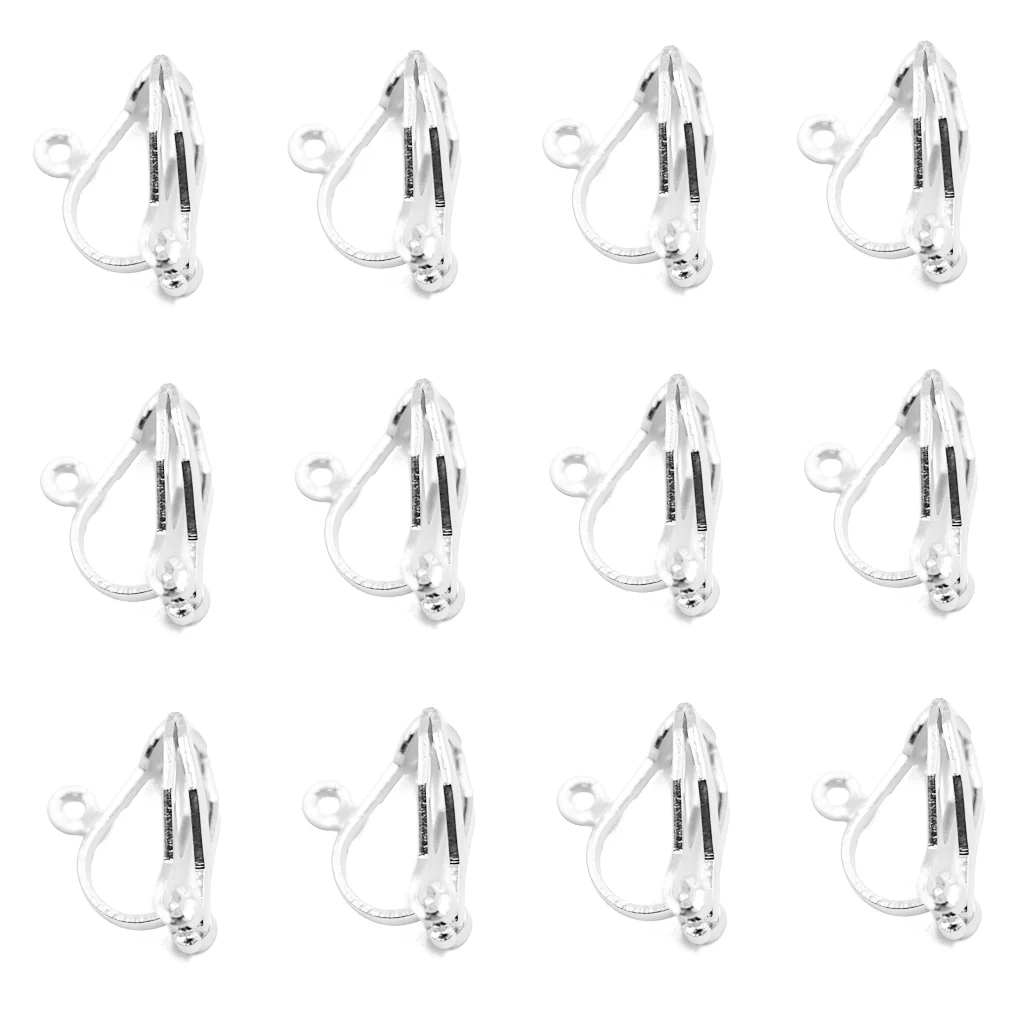 12 X Silver Plated Clip On Ear Wires Earring Hooks Elegant Wearing Jewelry DIY Earrings Loop Hooks Finding 10mm
12 X Silver Plated Clip On Ear Wires Earring Hooks Elegant Wearing Jewelry DIY Earrings Loop Hooks Finding 10mm
