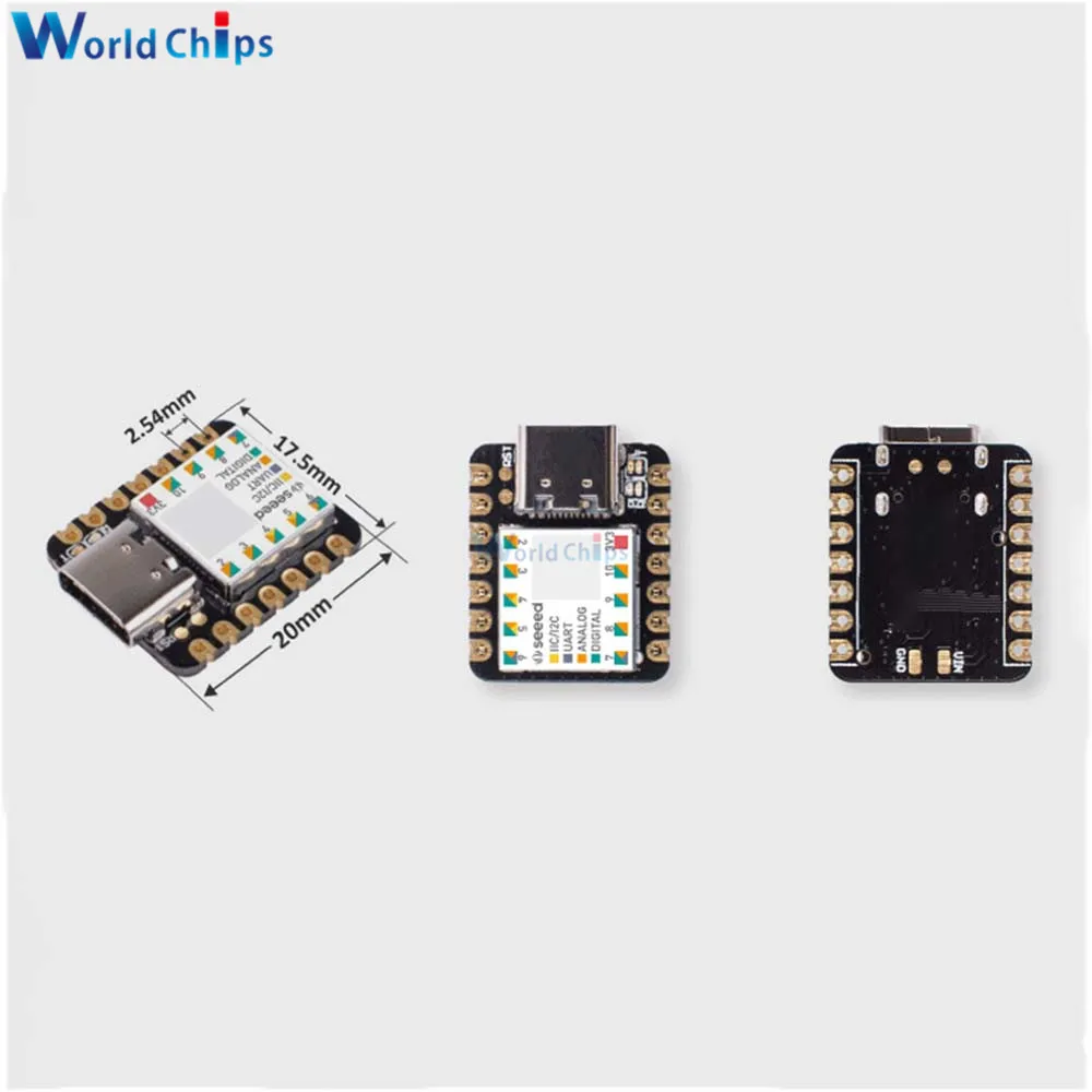 Type-C XIAO Microcontroller SAMD21 Cortex M0+ Nano SAMD21 48MHZ SPI Interface for Arduino IOT Wearable Device System Development
Type-C XIAO Microcontroller SAMD21 Cortex M0+ Nano SAMD21 48MHZ SPI Interface for Arduino IOT Wearable Device System Development