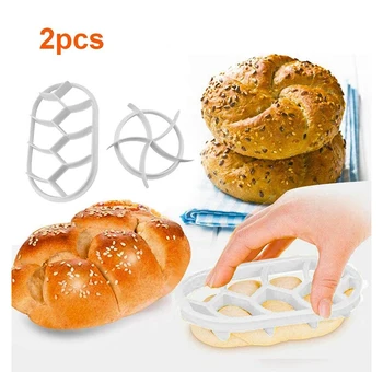 2Pcs Dough Press Mold Set, PP Pastry Cutters,DIY Bread Press Mold Round Oval Set Baking Supplies-White 
2Pcs Dough Press Mold Set, PP Pastry Cutters,DIY Bread Press Mold Round Oval Set Baking Supplies-White
