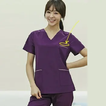 Women's Scrubs Sets V-neck Short Sleeves Shirt Color Blocking Design Doctor Costume Medical Uniforms
Women's Scrubs Sets V-neck Short Sleeves Shirt Color Blocking Design Doctor Costume Medical Uniforms