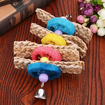 Natural Straw Pet Bird Hanging Toys With Ball Bells Loofah Twist String Parrot Healthy Bite Chewing Pecking Cage Toy Supplies
Natural Straw Pet Bird Hanging Toys With Ball Bells Loofah Twist String Parrot Healthy Bite Chewing Pecking Cage Toy Supplies