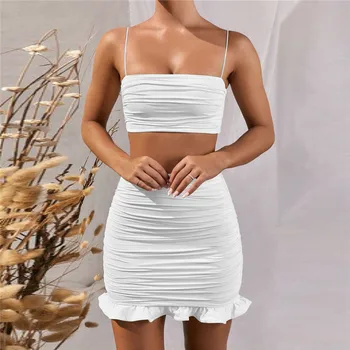 Ahagaga 2020 Summer Women Solid Sets Suits 2-Piece Bodycon Ruffles Dress Tracksutis Women Costume Fashion Outfits Mathing Sets
Ahagaga 2020 Summer Women Solid Sets Suits 2-Piece Bodycon Ruffles Dress Tracksutis Women Costume Fashion Outfits Mathing Sets