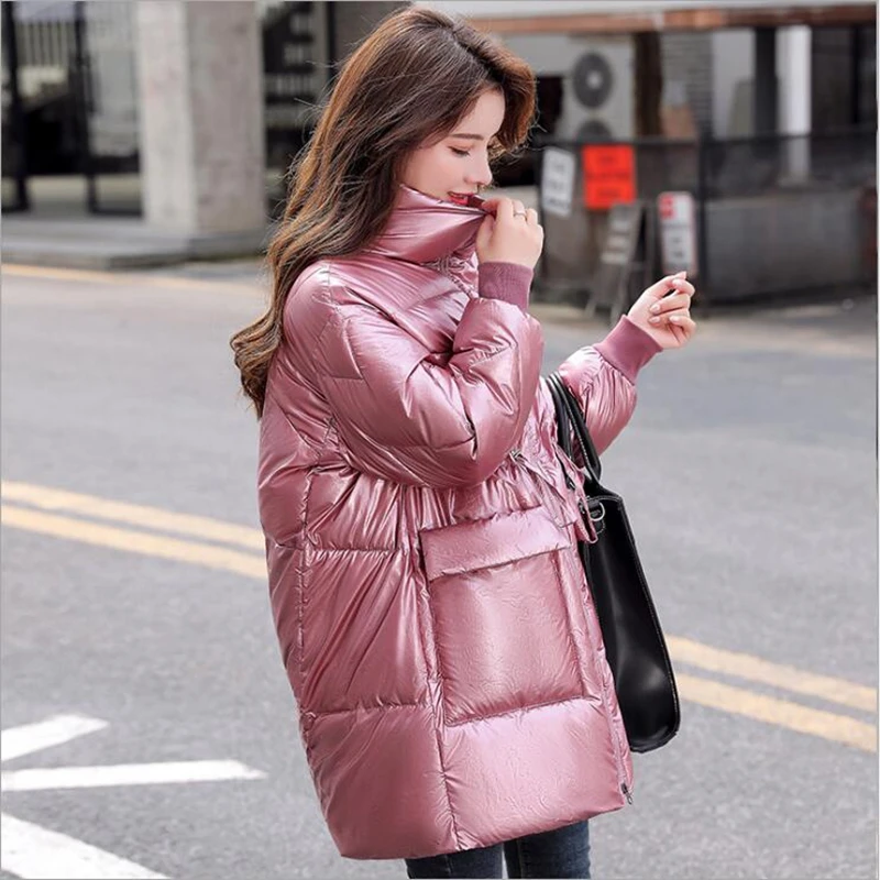 Lingwave New Loose PU Shiny Bread Clothing Jacket Winter Stand Collar Thicken Warm Winter Snow Parka Female Coat
Lingwave New Loose PU Shiny Bread Clothing Jacket Winter Stand Collar Thicken Warm Winter Snow Parka Female Coat