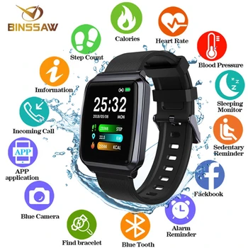 BINSSAW Bluetooth Sport Smart Watch IP67 Waterproof Blood pressure Oxygen Heart Rate Fitness Tracker SmartWatch For Android IOS
BINSSAW Bluetooth Sport Smart Watch IP67 Waterproof Blood pressure Oxygen Heart Rate Fitness Tracker SmartWatch For Android IOS