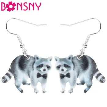 Bonsny Acrylic Gray Northern Raccoon Earrings Realistic Wild Animal Dangle Drop Jewelry For Women Kids Classic Gift Decoration 
Bonsny Acrylic Gray Northern Raccoon Earrings Realistic Wild Animal Dangle Drop Jewelry For Women Kids Classic Gift Decoration