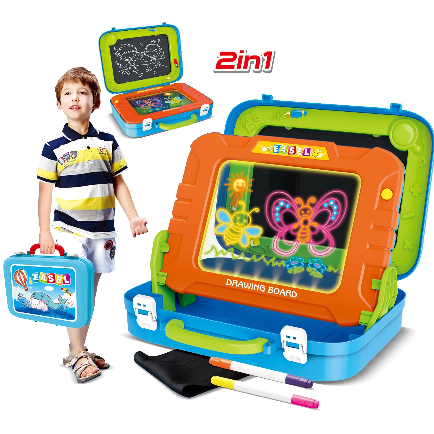 Educational Children Multi-functional Sketchpad Magnetic Drawing Board Suitcase pin zhu Fluorescent Writing Board Baby Learning
Educational Children Multi-functional Sketchpad Magnetic Drawing Board Suitcase pin zhu Fluorescent Writing Board Baby Learning