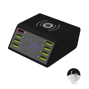 8 USB Ports Power Adapter Desktop Multifunctional Phone Charger Quick Charging LCD Display Smart Portable Mobile Station Socket 
8 USB Ports Power Adapter Desktop Multifunctional Phone Charger Quick Charging LCD Display Smart Portable Mobile Station Socket