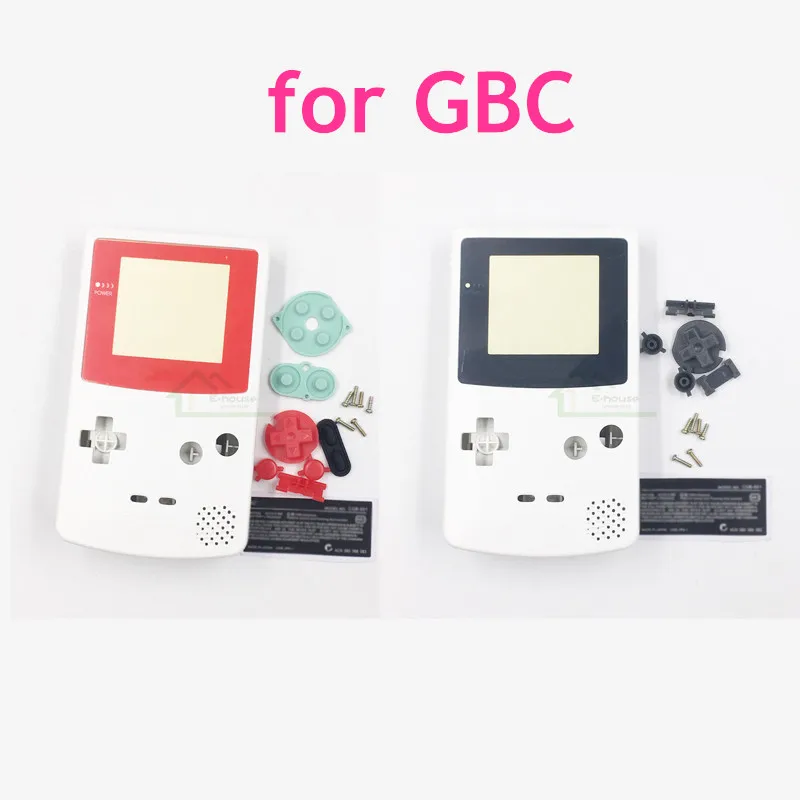 Белый сменный Корпус Корпуса чехол для игровой консоли gameboy GBC house с кнопками |