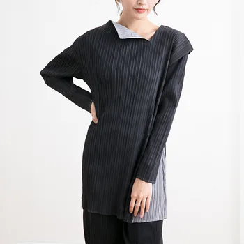 LANMREM Women's Wild Tops 2020 Spring New V-neck Fold Color Matching Simple Loose Mid-length T-shirt Women PC354
LANMREM Women's Wild Tops 2020 Spring New V-neck Fold Color Matching Simple Loose Mid-length T-shirt Women PC354