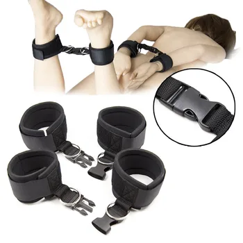 

Erotic Sex Toys For Couples Woman Adult Games BDSM Bondage Anklet Restraints Sex Handcuffs With Buckle Foot Hand Cuff Slave