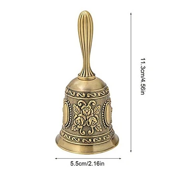 New Hand Bell, Metal Tone Ring Alarm Hand Hold Service Call Bell Desktop Bell Tea Dinner Bell Game Bell, Christmas Bell Gold
New Hand Bell, Metal Tone Ring Alarm Hand Hold Service Call Bell Desktop Bell Tea Dinner Bell Game Bell, Christmas Bell Gold
