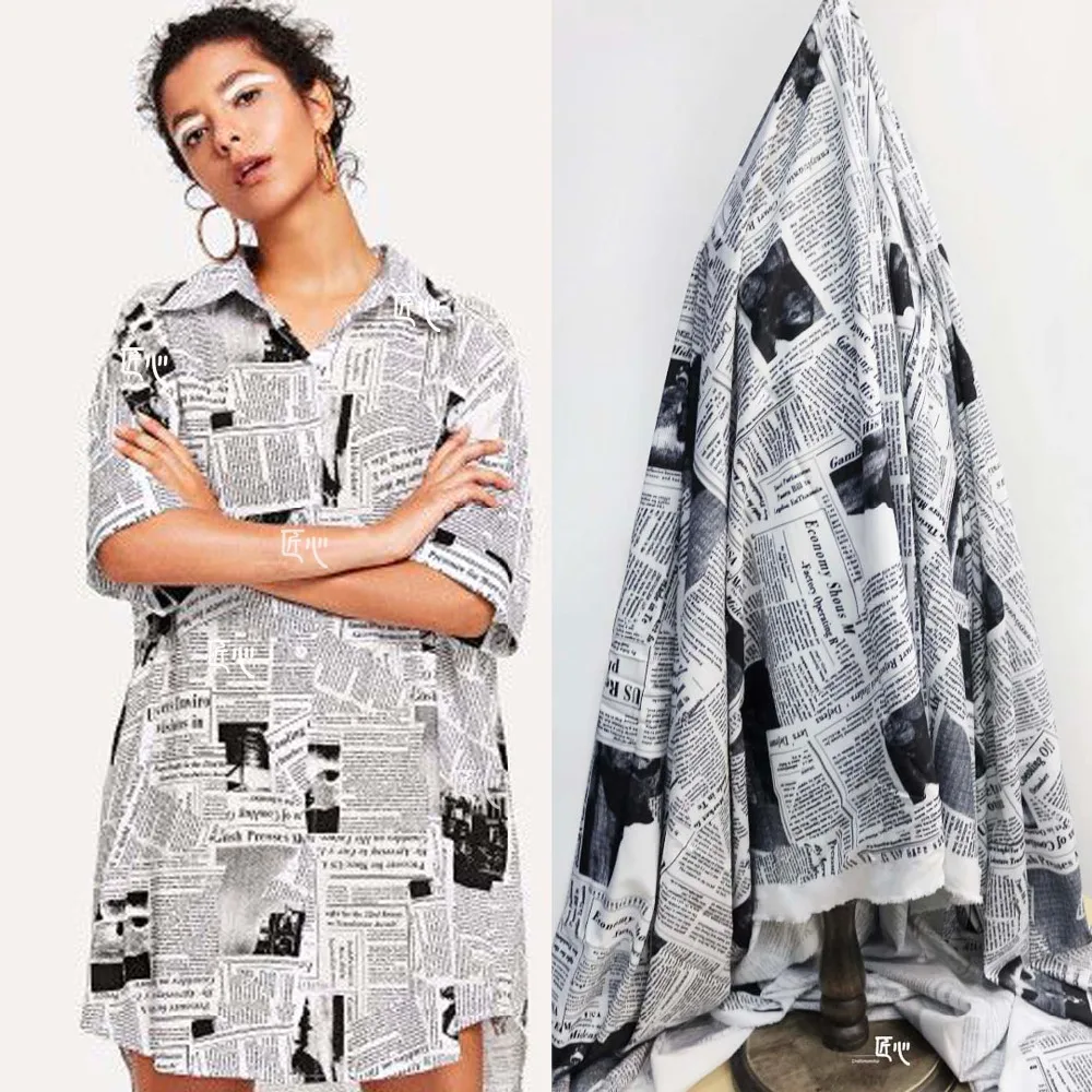 Original Newspaper Graffiti Stitching Scribbled Letters Pattern Shirt Windbreaker Jacket Fashion High-end Cloth Designer Fabric
Original Newspaper Graffiti Stitching Scribbled Letters Pattern Shirt Windbreaker Jacket Fashion High-end Cloth Designer Fabric