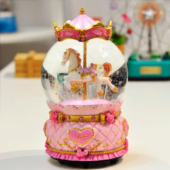 Rotate Music Box Luxury Carousel Glass Ball Doll Miniature Dollhouse Toy with Castle in the Sky Tune Perfect for Birthday Gift
Rotate Music Box Luxury Carousel Glass Ball Doll Miniature Dollhouse Toy with Castle in the Sky Tune Perfect for Birthday Gift
