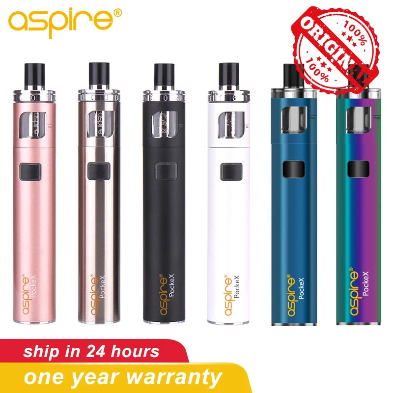Aspire PockeX Pocket AIO Starter Kit 2ml capacity with 1500mAh built in battery electronic cigarettes with 0.6ohm SS316L coil
Aspire PockeX Pocket AIO Starter Kit 2ml capacity with 1500mAh built in battery electronic cigarettes with 0.6ohm SS316L coil