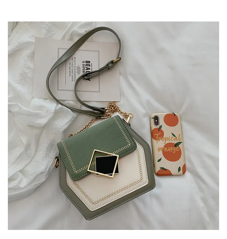 style korean-style hipster chain shoulder bag textured versatile