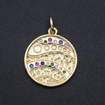 5pcs/lot 21x15mm 100% CZ Zircon DIY Jewelry Round Disc Charm Pendant Wholesale Bracelet Making Charm Fashion Jewellery Pendants
5pcs/lot 21x15mm 100% CZ Zircon DIY Jewelry Round Disc Charm Pendant Wholesale Bracelet Making Charm Fashion Jewellery Pendants