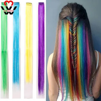 MANWEI 20inch Long Single Clip In One Piece Hair Extensions Long Straight Heat Resistant Synthetic Pink Green Hair Pieces
MANWEI 20inch Long Single Clip In One Piece Hair Extensions Long Straight Heat Resistant Synthetic Pink Green Hair Pieces