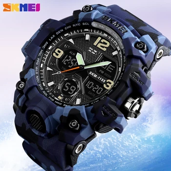 SKMEI Top Luxury Men's Quartz Watch Military Sport Analog LED Digital Wristwatch Outdoor Waterproof Male Clock Relogio Masculino
SKMEI Top Luxury Men's Quartz Watch Military Sport Analog LED Digital Wristwatch Outdoor Waterproof Male Clock Relogio Masculino