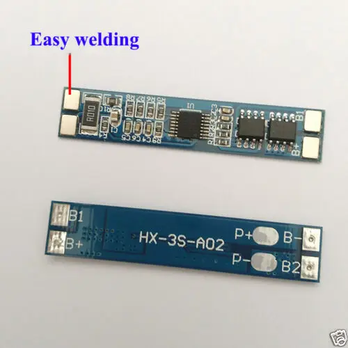 3A-4A BMS PCB Protection Board for 3S 3-cells 11.1V/ 12V 18650 Li-ion Lithium Battery Cells
3A-4A BMS PCB Protection Board for 3S 3-cells 11.1V/ 12V 18650 Li-ion Lithium Battery Cells