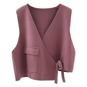 For women with irregular knit Waistcoat 2020, the Korean version of the autumn collection is a loose-fitting vest with no sleeve
For women with irregular knit Waistcoat 2020, the Korean version of the autumn collection is a loose-fitting vest with no sleeve