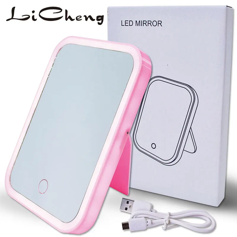 Licheng LED Intelligent Makeup Mirror with Light Rechargeable Beauty Mirror Portable Makeup Tool Stand for Tabletop Bathroom
Licheng LED Intelligent Makeup Mirror with Light Rechargeable Beauty Mirror Portable Makeup Tool Stand for Tabletop Bathroom