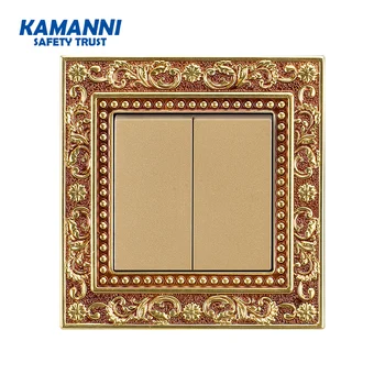 Luxury Metal Wall Retro Light Control Switch Hand-Polished Power Button Switch Pattern Engraving sockets and switches Gang 2 Way
Luxury Metal Wall Retro Light Control Switch Hand-Polished Power Button Switch Pattern Engraving sockets and switches Gang 2 Way