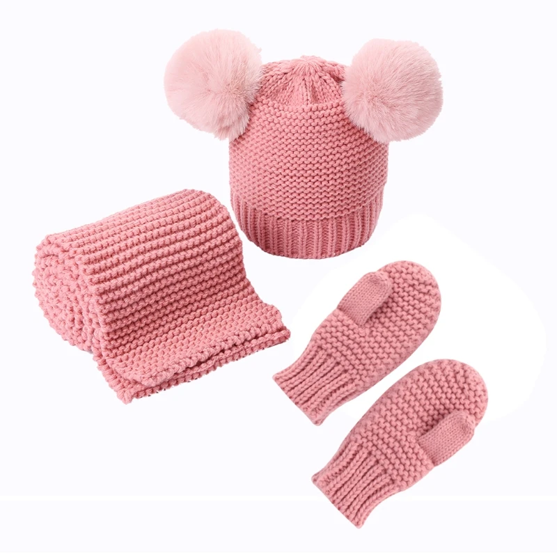 New Baby Kids Winter Hat Scarf and Gloves Girls Knitted Warm Beanie Cap with Neckerchief Circle Loop Scarf Crochet Hat 3pcs/Set
New Baby Kids Winter Hat Scarf and Gloves Girls Knitted Warm Beanie Cap with Neckerchief Circle Loop Scarf Crochet Hat 3pcs/Set