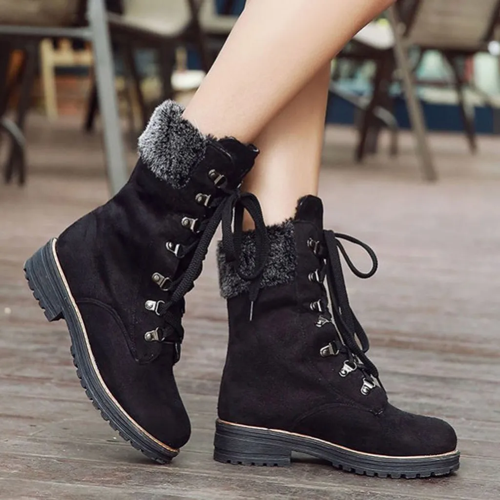 boots women winter 2019 Plush Keep Warm Low Heel ankle boots for women Lace-Up Suede Women's Snow Boots Versatile shoes woman
boots women winter 2019 Plush Keep Warm Low Heel ankle boots for women Lace-Up Suede Women's Snow Boots Versatile shoes woman
