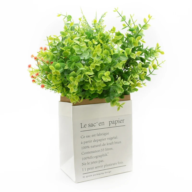 Искусственные растения дешевые листья эвкалипта вазы для домашнего декора