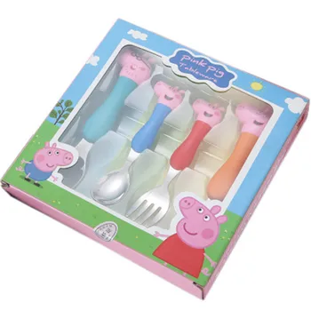 Peppa pig toy tableware George action character anime character spoon fork soup spoon set meal dinner children toy gift
Peppa pig toy tableware George action character anime character spoon fork soup spoon set meal dinner children toy gift