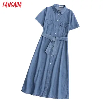 Tangada fashion women solid denim dress with slash short sleeve pocket ladies work midi dress vestidos 1D210
Tangada fashion women solid denim dress with slash short sleeve pocket ladies work midi dress vestidos 1D210