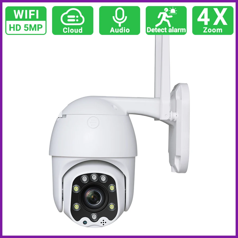 1080P Outdoor PTZ IP Camera Auto Tracking 2MP Cloud Home Security Wifi Camera 4X Digital Zoom Speed Dome Camera with TF Card
1080P Outdoor PTZ IP Camera Auto Tracking 2MP Cloud Home Security Wifi Camera 4X Digital Zoom Speed Dome Camera with TF Card