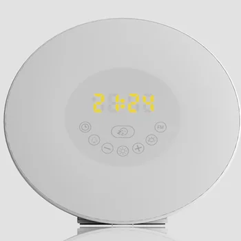 FM Radio Alarm Clock Atmosphere Modern Portable Colorful LED Simulation Sunset Sunrise Natural Light Touch Sensitive Night Light
FM Radio Alarm Clock Atmosphere Modern Portable Colorful LED Simulation Sunset Sunrise Natural Light Touch Sensitive Night Light