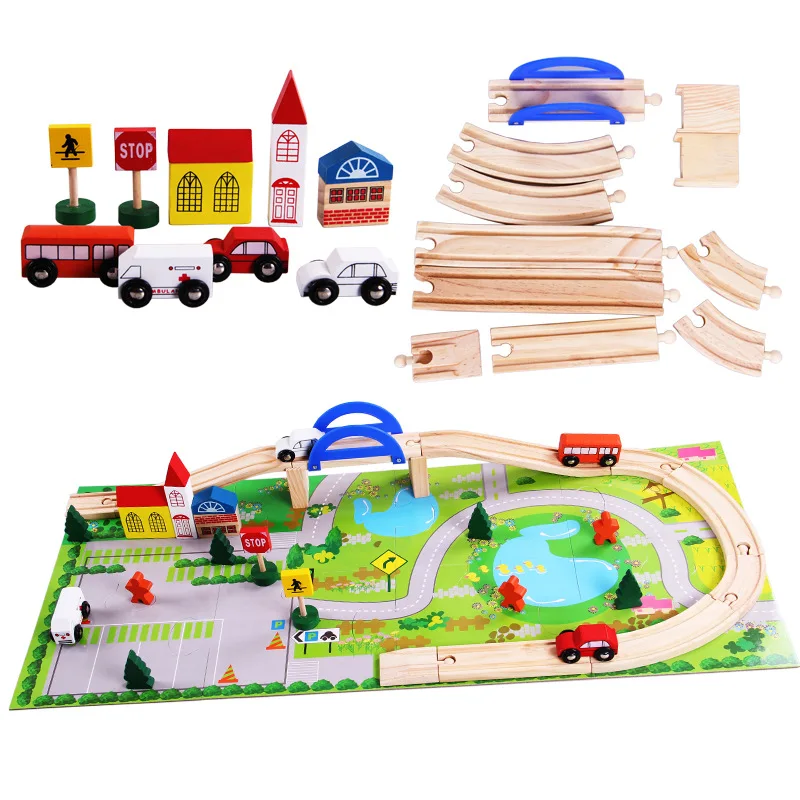 40pcs railway track overpass Traffic scene building blocks to build urban train track kids toys model train ho scale Wooden toys
40pcs railway track overpass Traffic scene building blocks to build urban train track kids toys model train ho scale Wooden toys