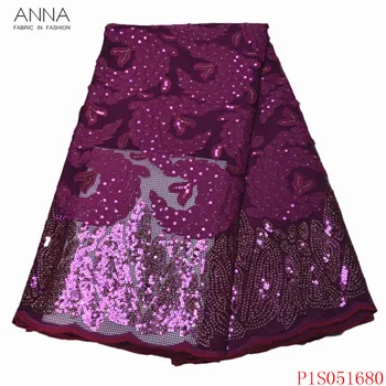 Anna popular african lace with sequins embroidery mesh fabric high quality french net laces nigerian fabrics 5 yards/pcs for DIY
Anna popular african lace with sequins embroidery mesh fabric high quality french net laces nigerian fabrics 5 yards/pcs for DIY