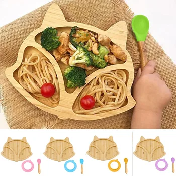 Baby Toddler Bamboo Sheep Plate Silicone Suction Feeding Bowl Suction Spoon Set Creative Fox Bowl tableware kitchen Tools #30
Baby Toddler Bamboo Sheep Plate Silicone Suction Feeding Bowl Suction Spoon Set Creative Fox Bowl tableware kitchen Tools #30