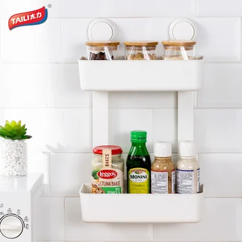 TAILI Kitchen Storage Rack a double-layer multifunctional, drill-free, reusable wall-mounted manager for the kitchen
TAILI Kitchen Storage Rack a double-layer multifunctional, drill-free, reusable wall-mounted manager for the kitchen