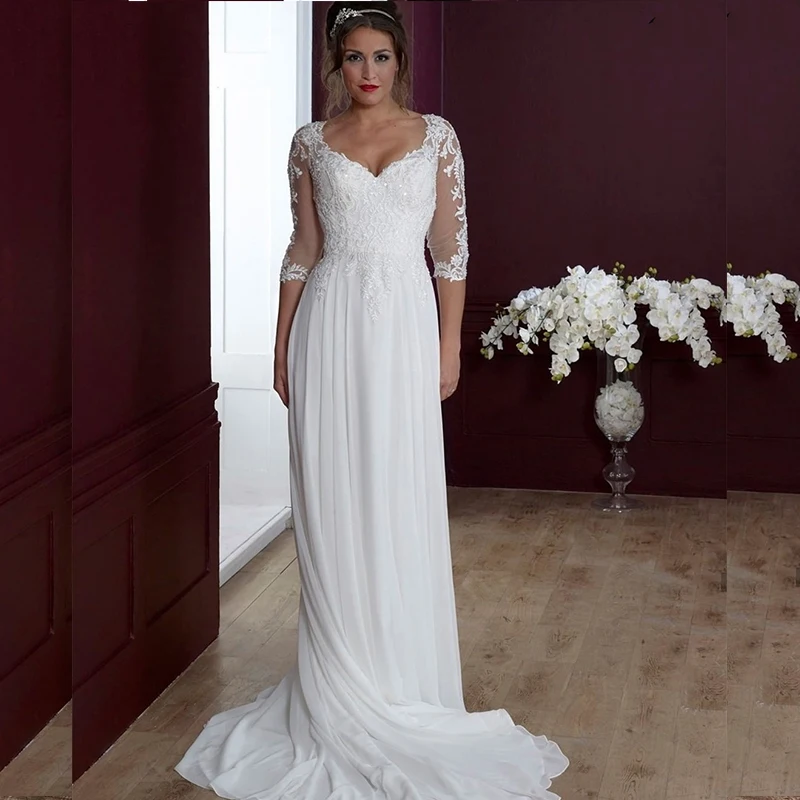 A-Line Wedding Dress 2022 Boho Simple Beach Lace Appliques Bridal Gown Court Train Robe De Mariee Bohemian Civil Vintage Cheap
A-Line Wedding Dress 2022 Boho Simple Beach Lace Appliques Bridal Gown Court Train Robe De Mariee Bohemian Civil Vintage Cheap