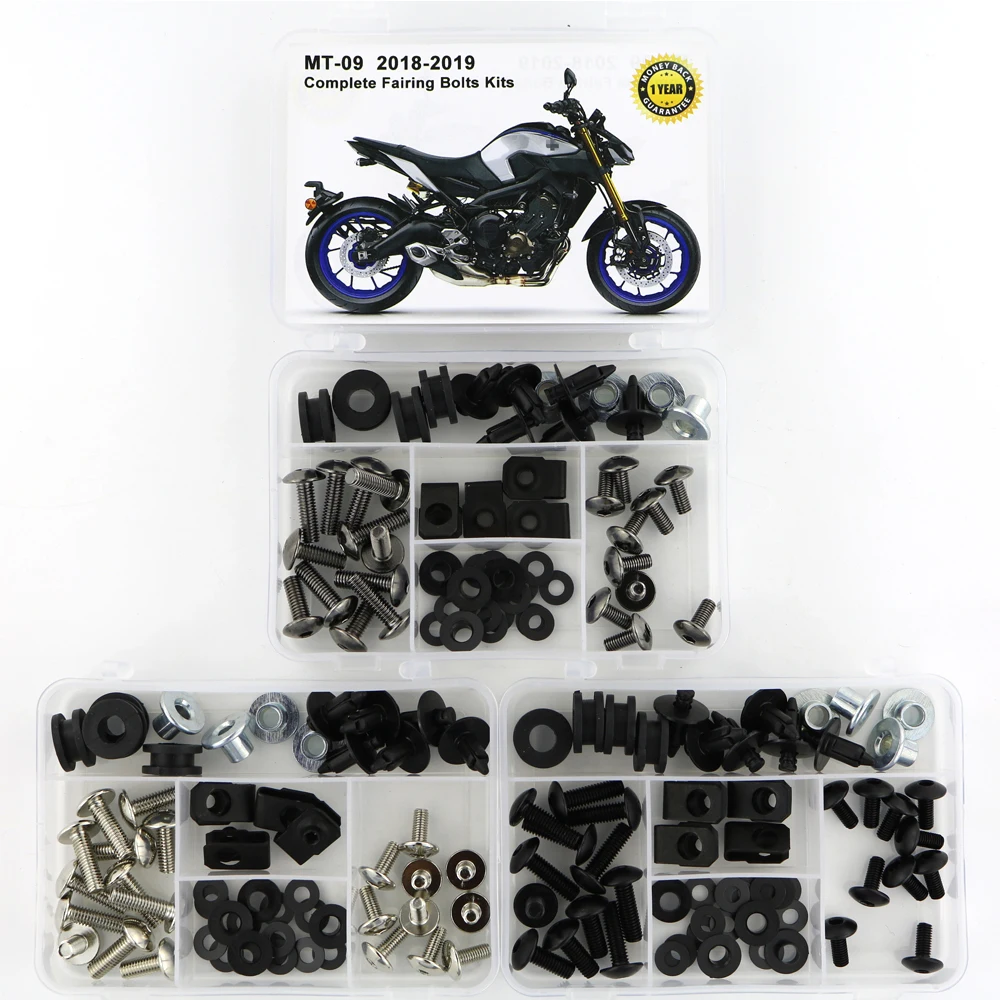 

Fit For Yamaha MT-09 MT09 2018 2019 2020 Complete Full Fairing Bolts Kit Bodywork Screws Steel Clips Speed Nuts Covering Bolts