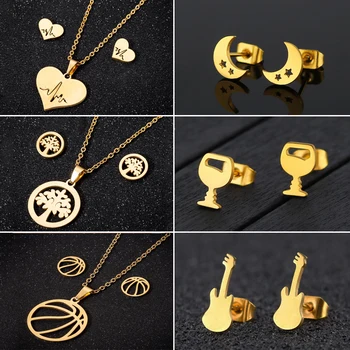 SMJEL Stainless Steel Small Moon Earrings for Women Punk Basketball Life of Tree Heart Earrings Jewelry Pendients bijoux femme
SMJEL Stainless Steel Small Moon Earrings for Women Punk Basketball Life of Tree Heart Earrings Jewelry Pendients bijoux femme