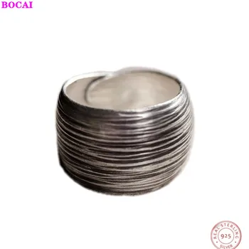 BOCAI s925 sterling silver Handmade 925 pure silver brushed Vintage Thai silver ring simple fashionable rings for women
BOCAI s925 sterling silver Handmade 925 pure silver brushed Vintage Thai silver ring simple fashionable rings for women