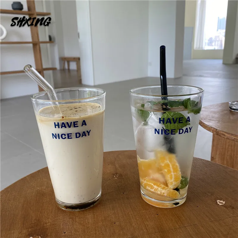 450ml Coffee Mug Creative Round Glass Mug Letter Milk Coffee Cup Printing Breakfast Glass Heat-resistant Cup Home Drinkware
450ml Coffee Mug Creative Round Glass Mug Letter Milk Coffee Cup Printing Breakfast Glass Heat-resistant Cup Home Drinkware