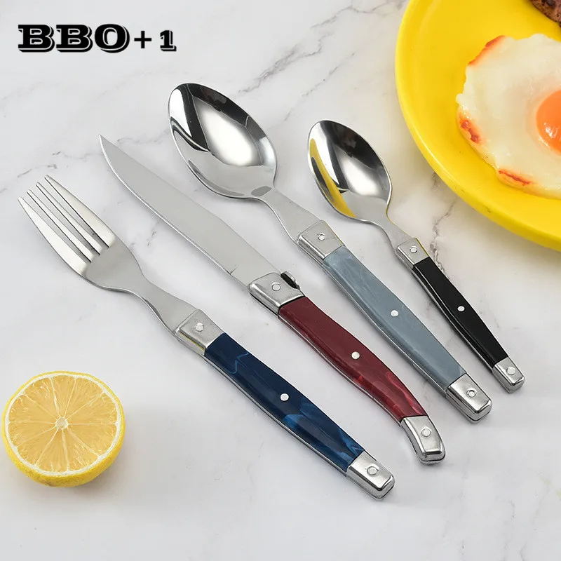 4pcs/set Stainless steel Dinnerware set Black Cutlery Silverware Plastic Handle Tableware Flatware Home Household Use Bar
4pcs/set Stainless steel Dinnerware set Black Cutlery Silverware Plastic Handle Tableware Flatware Home Household Use Bar